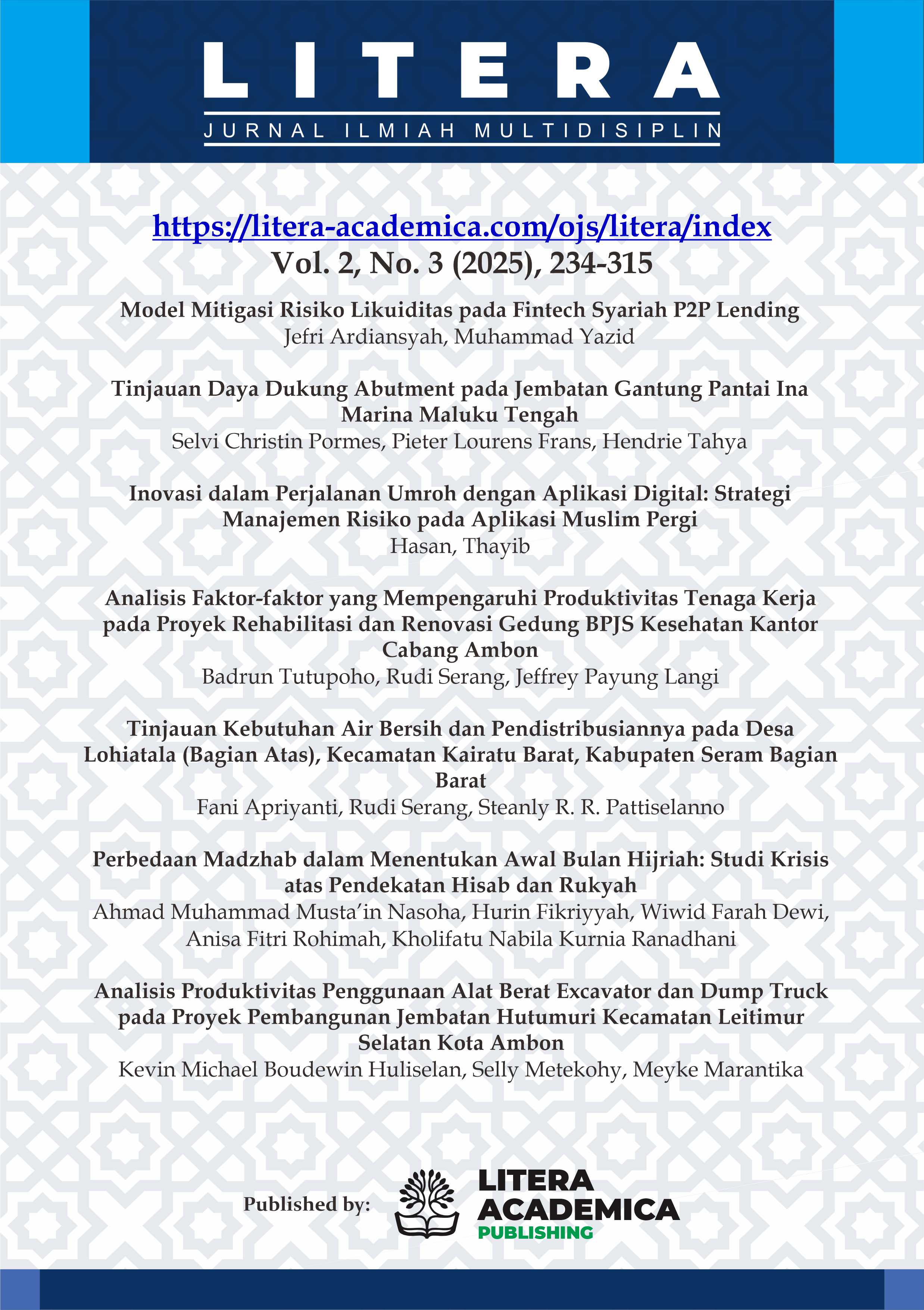 					View Vol. 2 No. 3 (2025): LITERA: Jurnal Ilmiah Multidisiplin
				